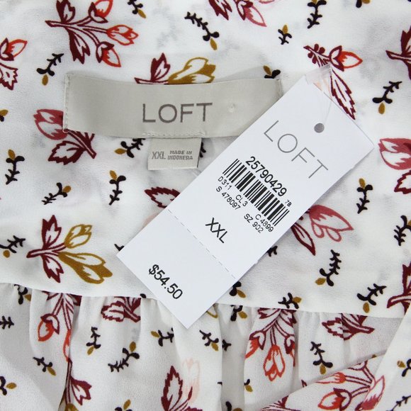 Loft Plus Size Shirt XXL Women Spring Blouse NEW - Picture 7 of 8